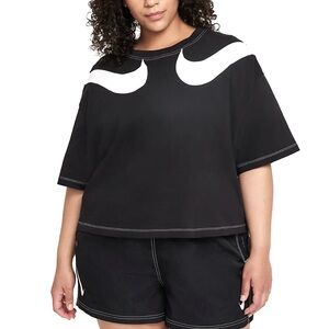 NIKE Double Swoosh Cropped T-Shirt - 1X